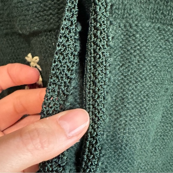 VTG Christopher & Banks Womens Hand Embroidered Christmas Tree Cardigan Gorpcore - Picture 7 of 9